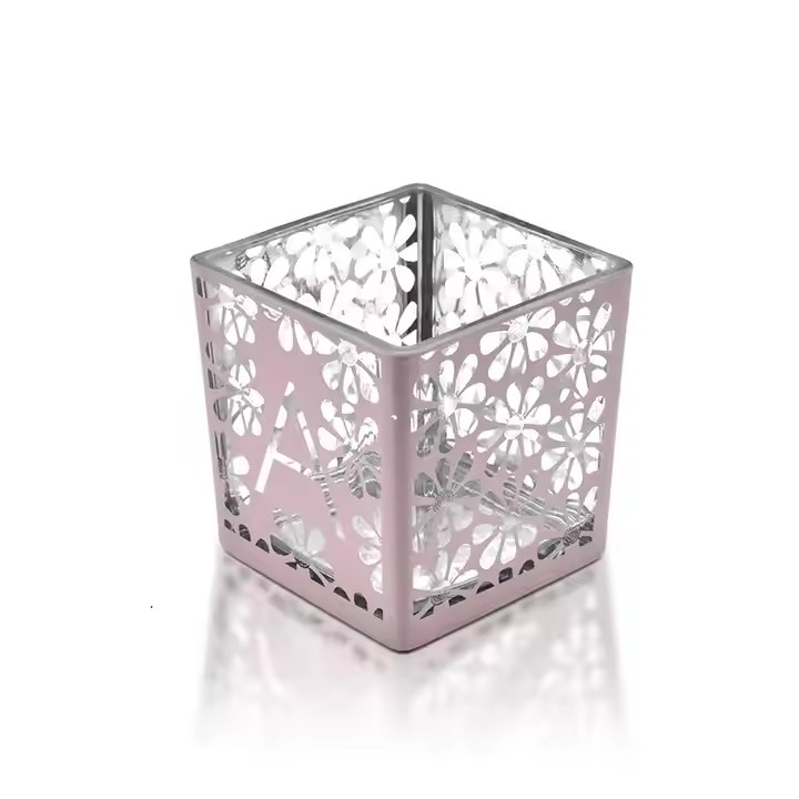 Glass candle container